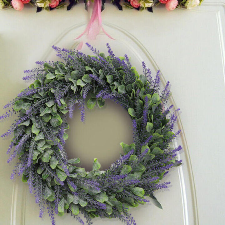 Lavender Door Wreath Decor Extra Large Topiary Wreaths Meadow Flower Artificial