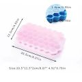 Silicone Honeycomb Ice Cube Tray with Lid – 37 Cavity Flexible BPA-Free Ice Mold – Reusable Ice Cube Maker for Freezer, Chocolate, Baby Food, Cocktails & More – Multicolor – Easy Release. 