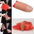 Magic Rubber Thumb Tip with Silk Vanish Appearing Finger Trick Props Toys. 