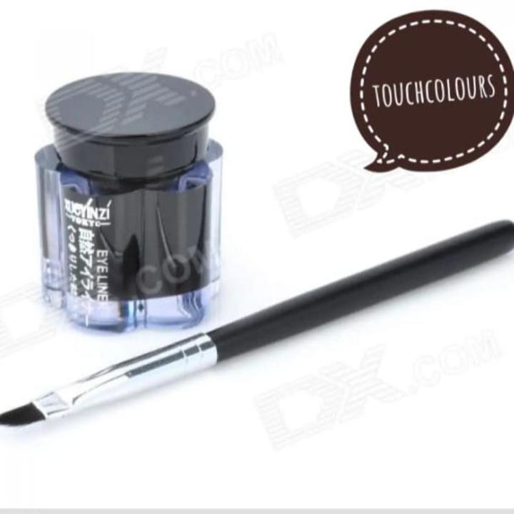 romantic color Water Proof White Gel liner kajal + BRUSH - 24 Hours Long Last Eyeliner