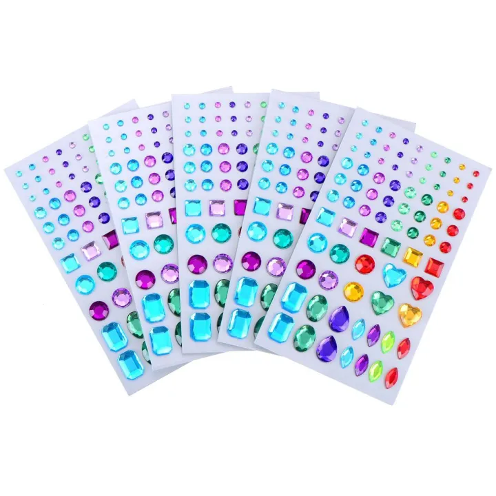 Self-adhesive%20Rhinestone%20Sticker%20Bling%20Craft%20Jewels%20Crystal%20Gem%20Stickers,%20Assorted%20Size,%205%20Sheets%20(Multicolor%203)%20-%20Image%208