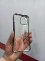 Iphone 13 Pro Max Back cover jelly pouch Black Border. 
