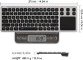Arteck 2.4G Wireless Touch Keyboard with Easy Media Control and Built-In Touchpad Mouse, Solid Stainless Ultra Compact Full Size Keyboard for TV-Connected Computer, Smart TV, HTPC - Imported from UK. 