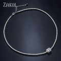 ZAKOL Brand Jewelry Fashion Rectangle Cubic Zirconia Chokers Necklace For Women Girl Party Anniversary Dinner Dress FSNP2140. 