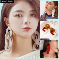 Fashion Statement Earrings Colorful Acrylic Hollow out Sweet Drop Earrings Long Dangle Retro Stud Earrings. 