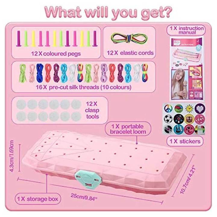 Friendship%20Bracelet%20Making%20Kit%20Crafts%20Diy%20Braiding%20Bracelet%20Toys%20For%20Kids%20Girls%20Birthday%20-%20Image%204