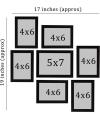 Collage Photo Frame Glass front 7 PCS Picture Frames Wall photo frame Black Picture Frame & Room Decor Foto frame. 