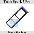 Tecno Spark 5 Pro SIM Tray Sim Jacket Sim Slot Sim Door For Tecno Spark 5 Pro - Blue. 