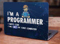 I'm a programmer, Tech, programing Laptop Skin Vinyl Sticker Decal, 12 13 13.3 14 15 15.4 15.6 inch Laptop Skin Sticker Cover Art Decal Protector Fits All Laptops. 