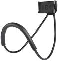 Lazy Bendable Flexible Hang Neck Phone Holder 360 Degree Rotation Mobile Stand -Black. 