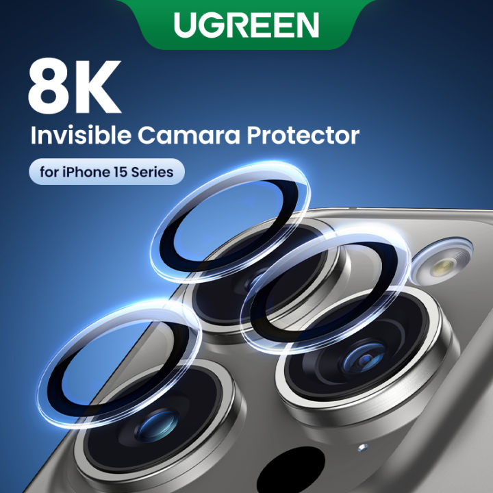 【iPhone 15 Series】UGREEN Camera Lens Protector Ultra HD Tempered Glass Metal Cover For iPhone 15 Plus 15 Pro Max  Full Lens Glass Protective Film