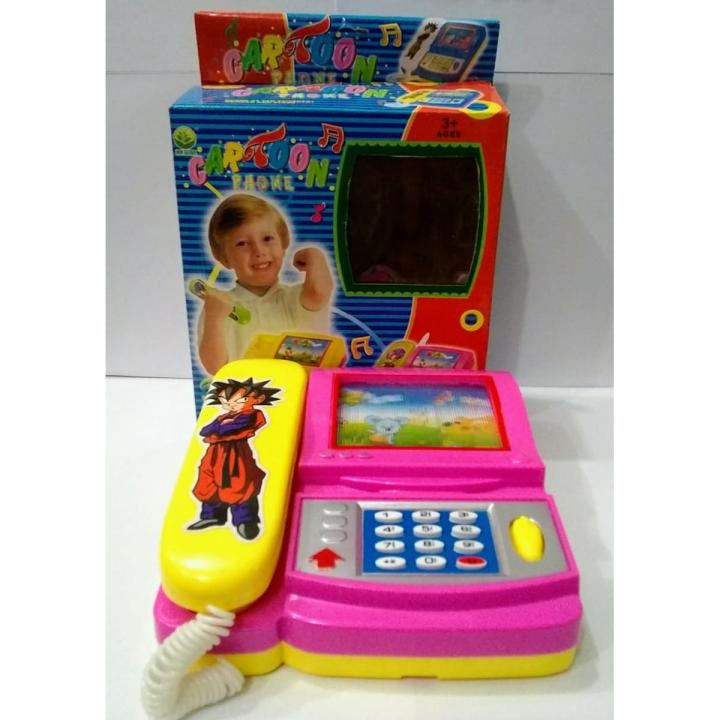 Kids Cartoon Phone Lights and Music With Wind Mill Screen