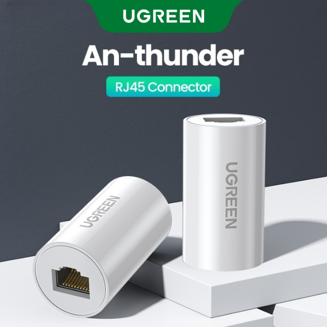 Ugreen RJ45 Ethernet Adapter 8P8C Female to Female Anti-Thunder Rj45 Connector Network Extension Cable Adapter Ethernet Cable