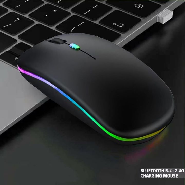 RGB%20Wireless%20Mouse%20-%20Slim%20&%20Silent%207%20Colour%20LED%20Lights%20-%20Dual%20Mode%202.4G%20&%20Bluetooth%20Rechargable%20Portable%20Optical%20Office%20Mouse%20With%20USB%20Receiver%20-%203%20Adjustable%20DPI%20Levels%20for%20Notebook%20-%20Image%204
