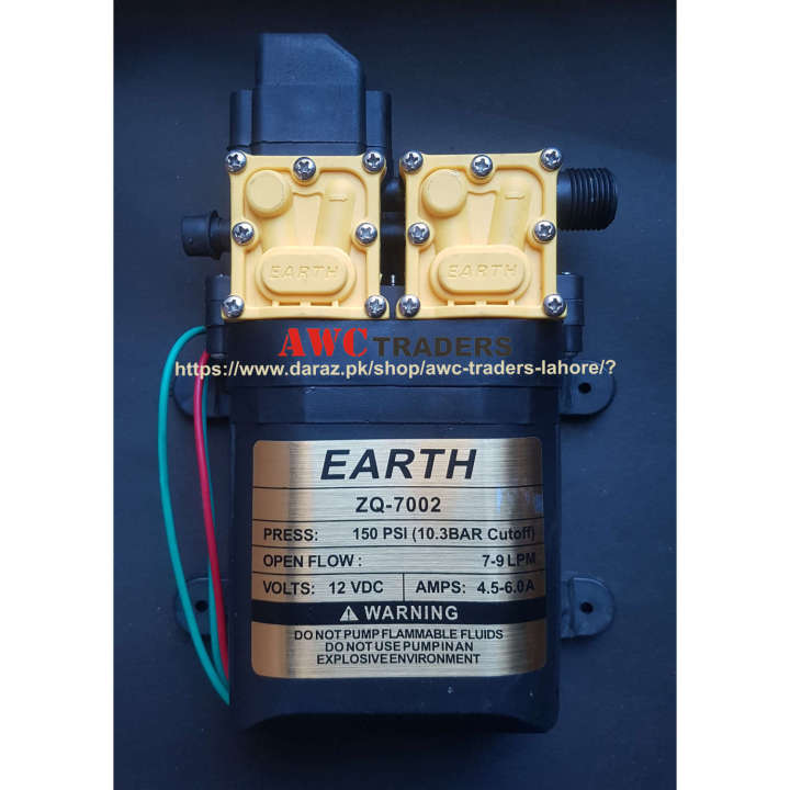 12V Agricultural Electric Sprayer Pump - High Pressure Diaphragm Pump, 7-9L/Min, 0.85MPa