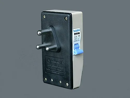AC Power Plug With Trip Circuit Breaker Voltage