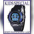 7 Colors Changing Light Sports Digital Watch For Kids Special 7 Color Led Changing Light Sports Watch For Kids  black colors. 