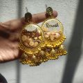 Traditional Golden Jhumka | Resin Jhumkaas | customised. 