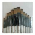 Pack of 12 Flat Painting Brush Set For Artists. 