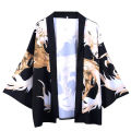Yfashion Summer Japanese Kimono Robe for Men Women nese Style Dragon Printing Cardigan Tops Half Sleeves Loose Sunscreen Shirt color. 