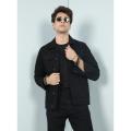 Jet Black Denim Jacket. 