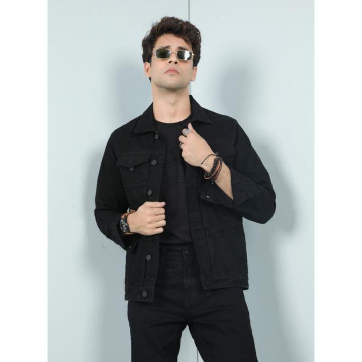 Jet Black Denim Jacket