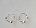 Pure Silver(Chandi) Plain Bali Earrings Baby Girls And Women With One Ball. 