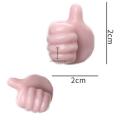 (pack of 5 )Creative Silicone Thumb Up Shaped Wall Hook Multi-function Self Adhesive Key Hanger Holder Data Cable. 
