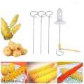 Potato Twister with 4 Stainless Steel Sticks, Reusable Tornado Potato Spiral Cutter Slicer Chips Maker - Potato Twister Machine (Potato Twister Machine)Spiral Potato Cutter Twisted Slice Potato Tower Whirlwind Potato Cut Diy Creative Fruit And Vegetable S. 
