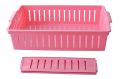 Plastic Office Collapsible Storage Box Bin Baskets Stackable Container Organizer with Partitions Tray(37 x 25 x 8.5 cm). 