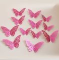 3D Golden Butterfly Wall Stickers Home Decoration (Pack of 12). 