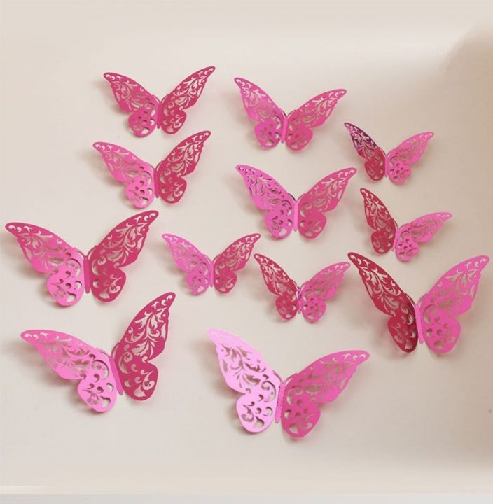 3D Golden Butterfly Wall Stickers Home Decoration (Pack of 12)