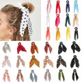 1 Scarf Hair Scrunchies Ties with Long Tails Hair Elastic Bands for Girls and Women. 
