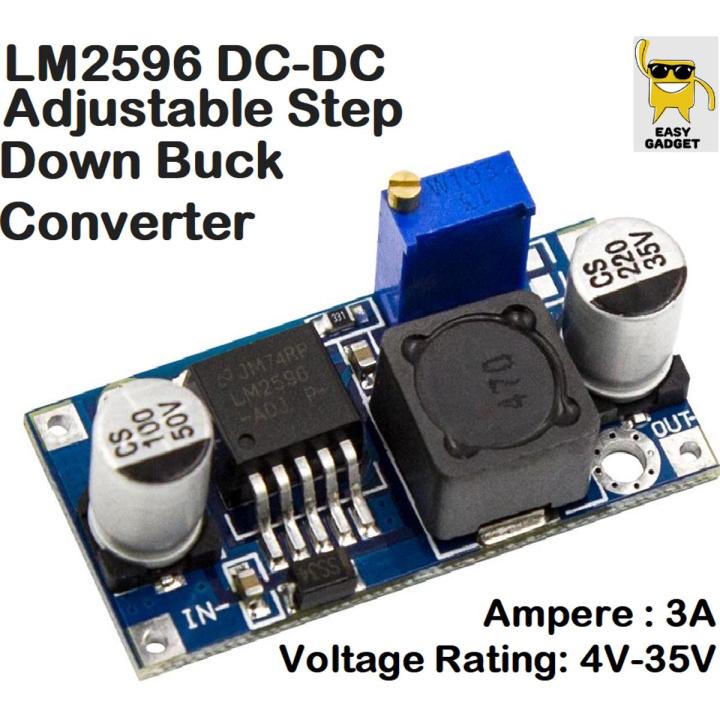 LM2596 DC to DC Adjustable Step Down Buck Converter / IC | Mini Module | Step Down Power Supply - 24V to 12V, 5V, 3V