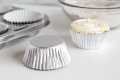Aluminum Foil Baking Case, Set of 180   162  108 , Disposable Muffin Cupcake Cups, Mini Baking Cups, Small Muffin Mould, Gold Mini Cupcake Liners & Silver Baking Cups. 