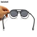 6pcs/set Vintage Round Polarized Clip On Sunglasses Men Women Magnetic Clips Eyewear Eyeglass Optical Frame Night Vision Glasses. 