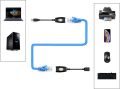 USB Over RJ45 USB RJ45 Extender Over Cat5/Cat5e /Cat6 Cable Extension Up To 150ft Length. 