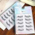 1box Of Comic Eyelash One Piece Of Hard Stem False Eyelashes Girl Group Natural Thick Eyelashes. 