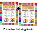 Numbers Coloring Books (Pack of 2) Number Color & Painting Activity For Kids. 
