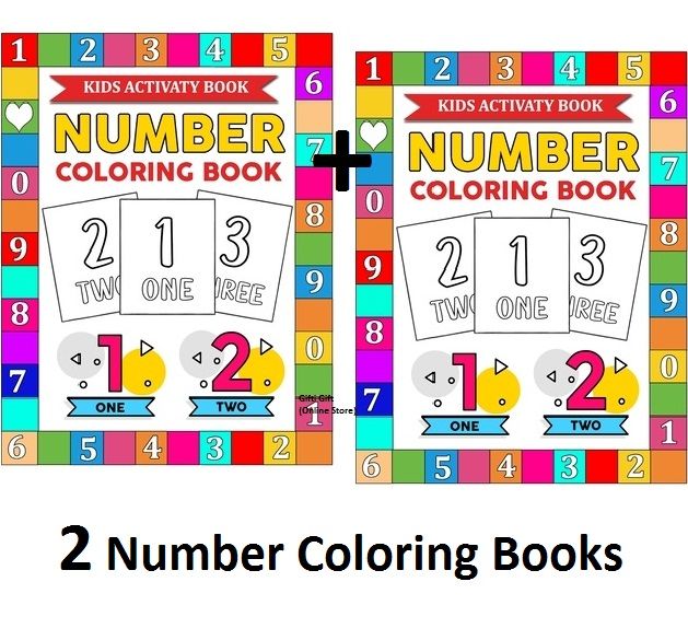 Numbers Coloring Books (Pack of 2) Number Color & Painting Activity For Kids