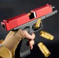 Glock Soft Bullet Toy Gun Shell Ejection Foam Darts Blaster Pistol Manual Airsoft Gun With Silencer For Kid Adult. 