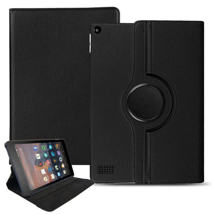 Amazon Fire HD8 8" Rotate Book 360 Stand Feature Flip Case For Amazon Fire HD8 8" 2015 / 2016 / 2017