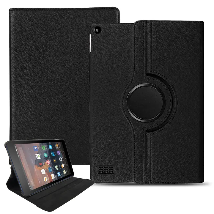 Amazon Fire HD8 8" Rotate Book 360 Stand Feature Flip Case For Amazon Fire HD8 8" 2015 / 2016 / 2017