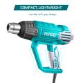 TOTAL 2000W Corded Heat Gun with Reduction Nozzle, Reflector Nozzle, Flat Nozzle and Scraper TB2006. 