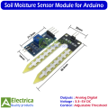 Soil Moisture Sensor Module for Arduino – Hygrometer Detection Probe with LM393 Comparator, Analog & Digital Outputs, Adjustable Threshold, 3.3–5V DC for Auto Irrigation & Smart Gardens by Electrica. 