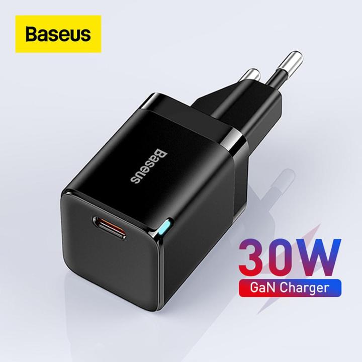 Baseus 30W GaN Charger PD Fast USB Type C Charger Support USB C PD3.0 QC3.0 Quick Charging For iP 13 12 Pro Max Tablets