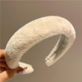 Retro Women Elegant Fluffy Hairband For Women Girls Sweet Hair Decorate Headband Plush Hair Hoop Hair Band. 