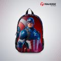 Traverse  Kids Bag- Captain America , Backpack for Kindergarten (KG), Pre-school classes. Allover printed (Code: T509KG) School Backpack For Kids / Backpack For Girls / Backpack For Boys Bags hand bag for girls bags for girls. 