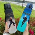 Jujutsu Kaisen Peripheral Cartoon Animation Water Bottle Sports Plastic Student Children Large Capacity 650ml Water Cup. 