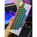 【60% Mechanical Blue/Red Switches Gaming Keyboard】 Compact Wired Gaming Keyboard with RGB Backlight ~ Type C Interface, 10 Rainbow Lighting Modes, Anti-Ghosting, USB Key Board for PC Gaming, Typing, Mobile Pubg, Laptop, Free Fire ~ Jedel KL69 By FunBug. 